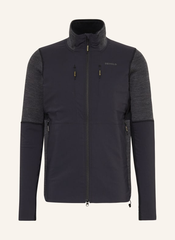 DEVOLD Hybrid jacket TINDEN with merino wool DARK GRAY