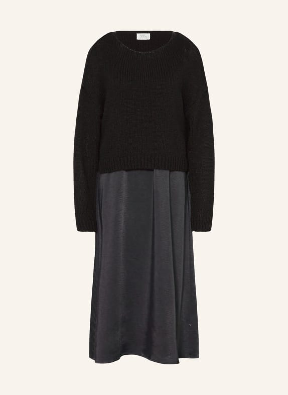 ROBE LÉGÈRE Zestaw: sukienka i sweter CZARNY