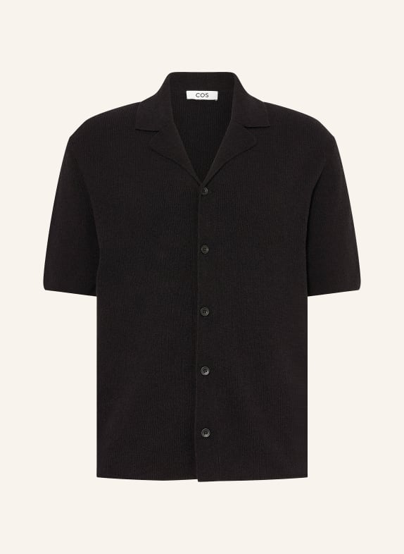 COS Knit shirt regular fit BLACK