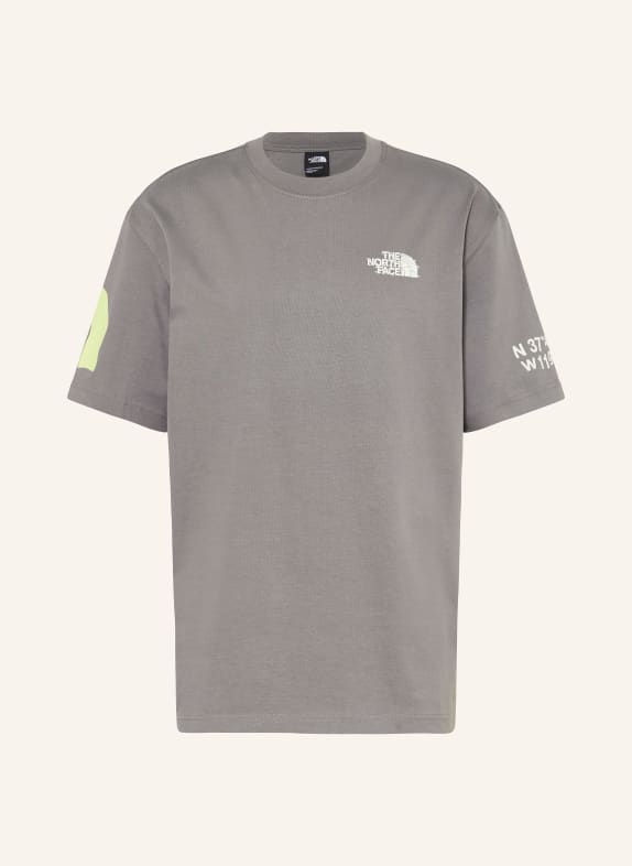 THE NORTH FACE T-shirt GRAY/ BLACK/ NEON GREEN