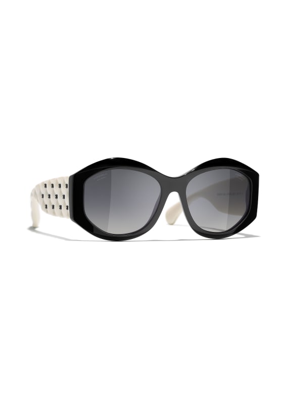 CHANEL Round sunglasses 1656S8 - BLACK/GRAY POLARIZED