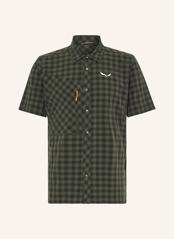 SALEWA Outdoor shirt PUEZ DRY GREEN/ DARK GREEN