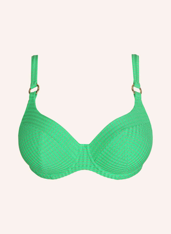 PrimaDonna Underwired bikini top MARINGA with glitter thread LIGHT GREEN/ SILVER