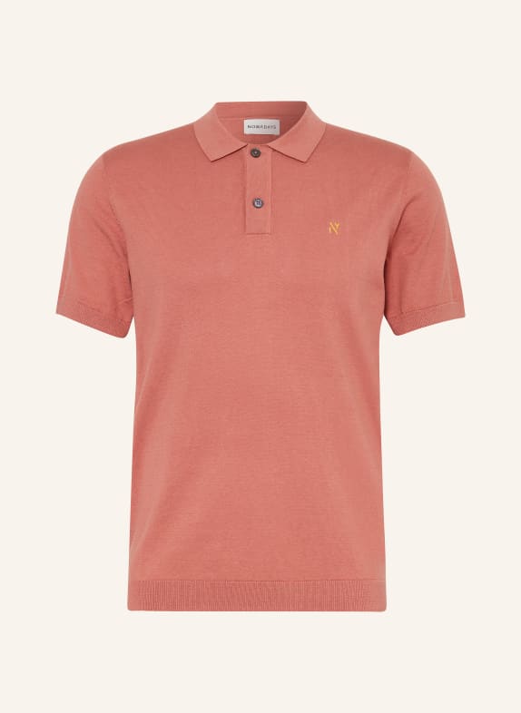 NOWADAYS Knitted polo shirt with silk LIGHT RED