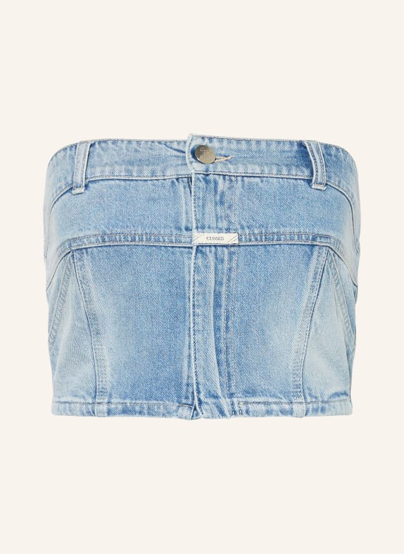 CLOSED Cropped-Top aus Jeans HELLBLAU