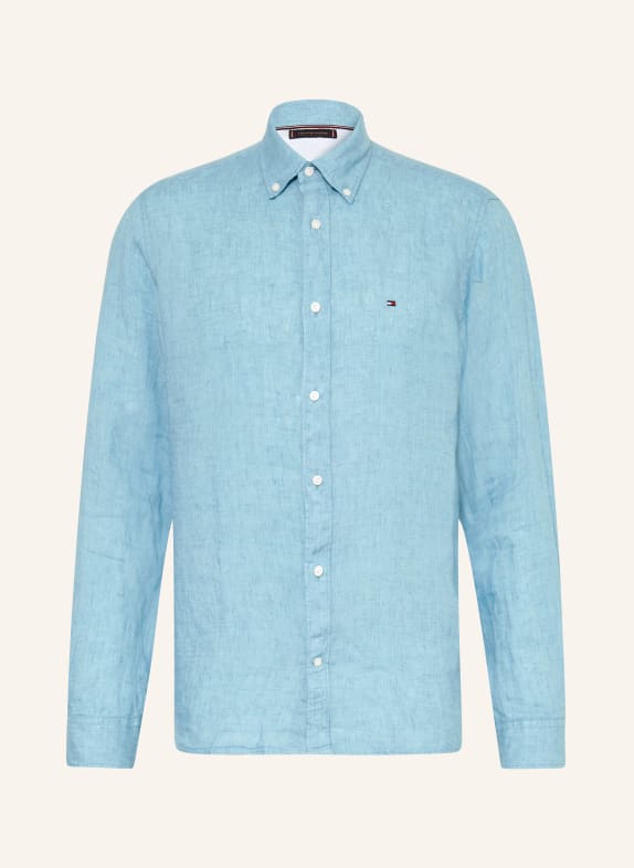 TOMMY HILFIGER Linen shirt regular fit BLUE