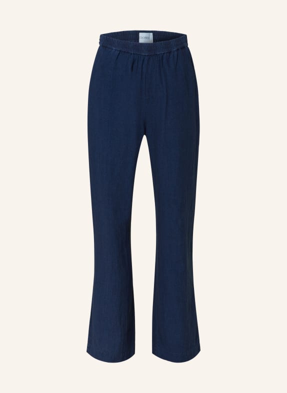 CLOSED Wide leg trousers with linen DARK BLUE