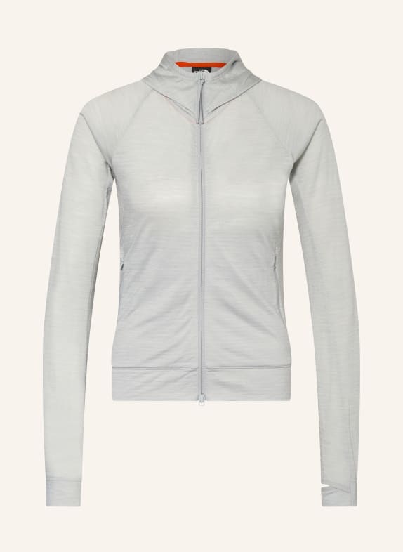 icebreaker Mid-layer jacket MERINO 200 REALFLEECE™ with merino wool LIGHT GRAY