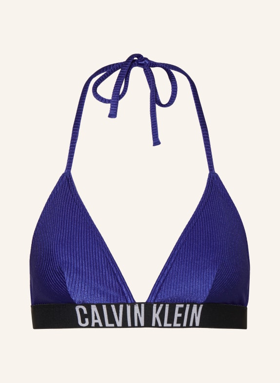 Calvin Klein Trojúhelníkový horní díl bikin INTENSE POWER MODRÁ