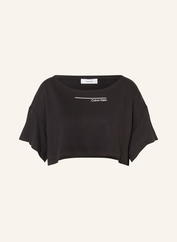 Calvin Klein Cropped-Shirt SCHWARZ