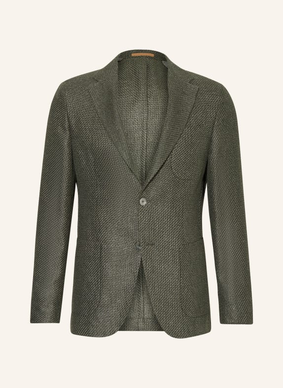 BOSS Tailored jacket HESTON extra slim fit with linen and silk 344 OPEN GREEN