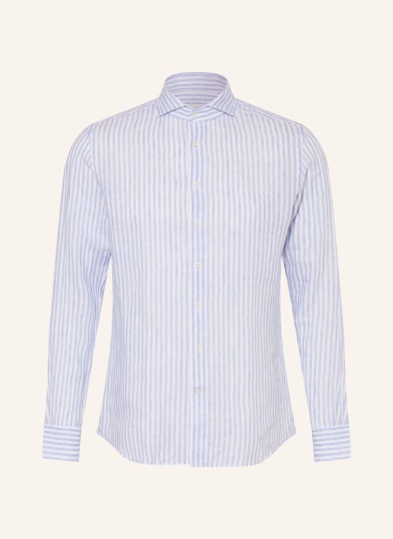 PROFUOMO Linen shirt regular fit WHITE/ LIGHT BLUE