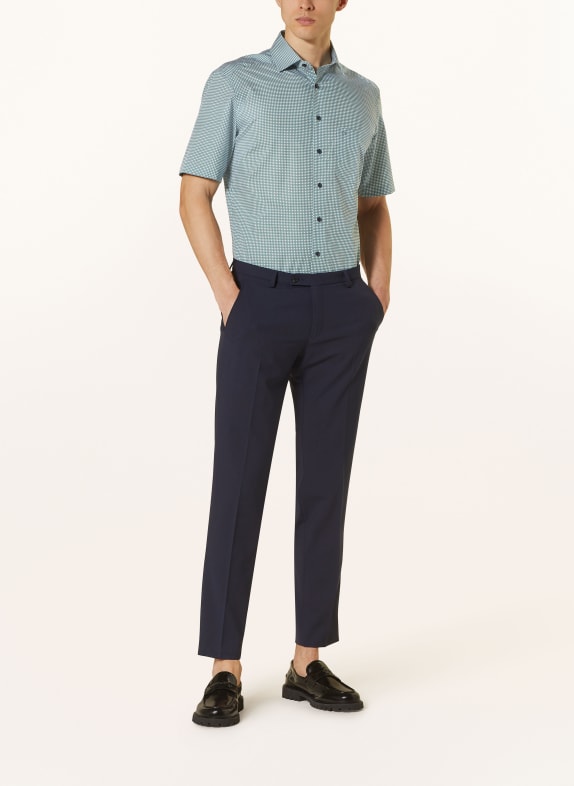 OLYMP Kurzarm-Hemd Luxor modern fit GRÜN / WEISS