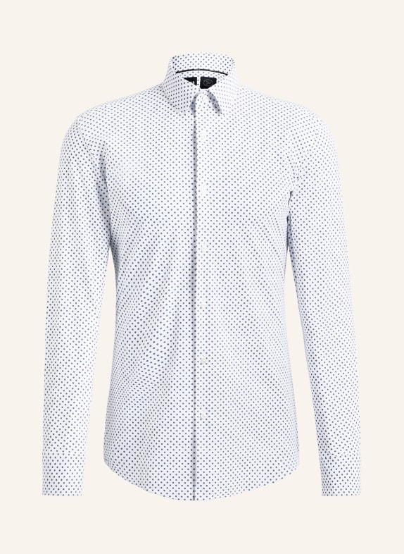 BOSS Shirt HANK slim fit WHITE/ BLUE