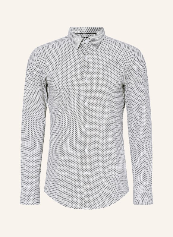BOSS Shirt HANK slim fit WHITE/ DARK GREEN