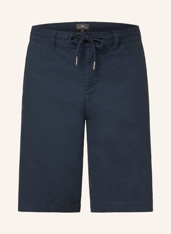 FYNCH-HATTON Shorts COLI with linen DARK BLUE