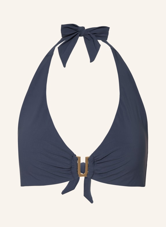 JETS Australia Halter neck bikini top JETSET BLUE GRAY