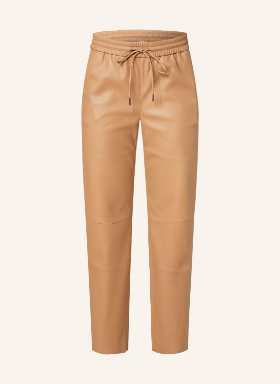 Juvia Trousers ROSA in leather look COGNAC