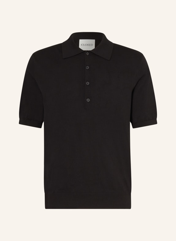 CLOSED Knitted polo shirt BLACK