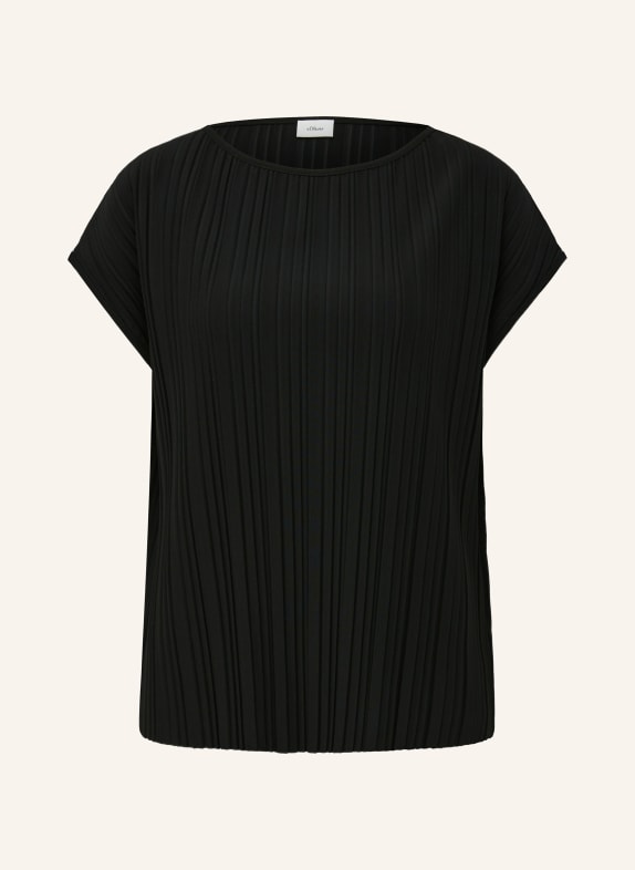 s.Oliver BLACK LABEL Shirt blouse with pleats BLACK