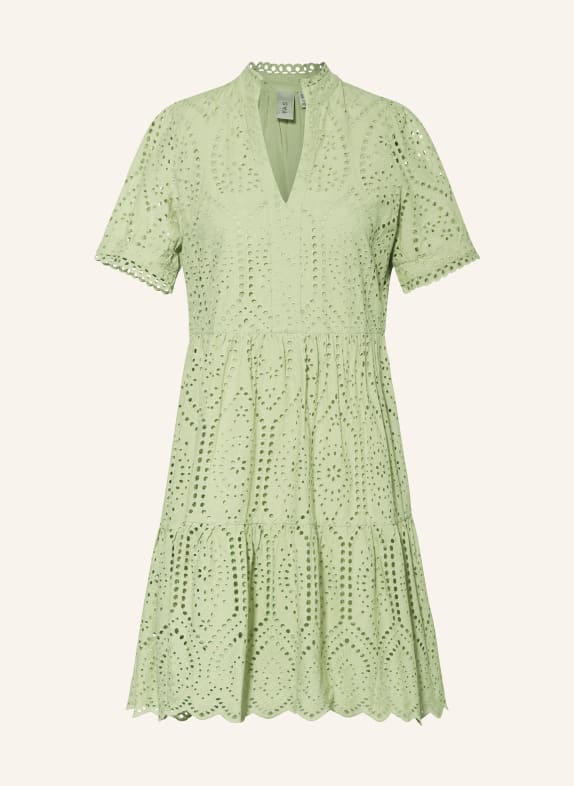 Y.A.S. Dress made of broderie anglaise LIGHT GREEN