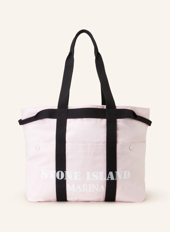 STONE ISLAND Beach bag MARINA PINK/ BLACK/ WHITE