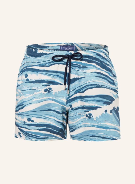 VILEBREQUIN Swim Shorts MOORISE WHITE/ DARK BLUE/ LIGHT BLUE