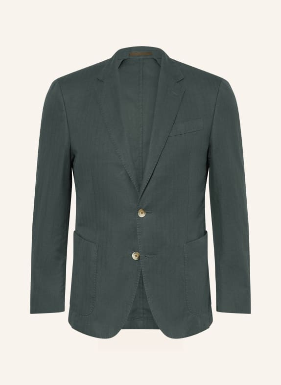 HACKETT LONDON Oblekové sako Extra Slim Fit se lnem 670 BOTTLE GREEN
