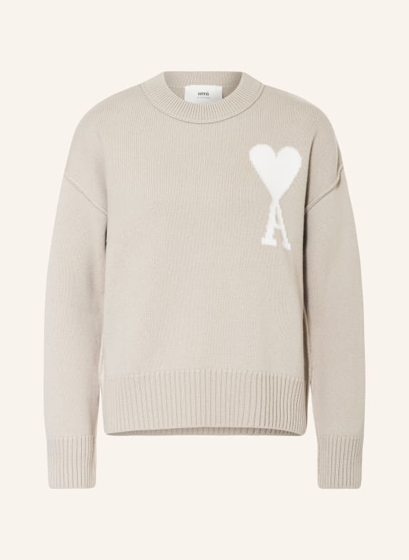 AMI PARIS Sweater BEIGE/ WHITE