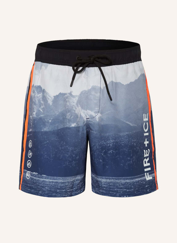 FIRE+ICE Swim shorts SORIN BLUE/ WHITE/ NEON ORANGE