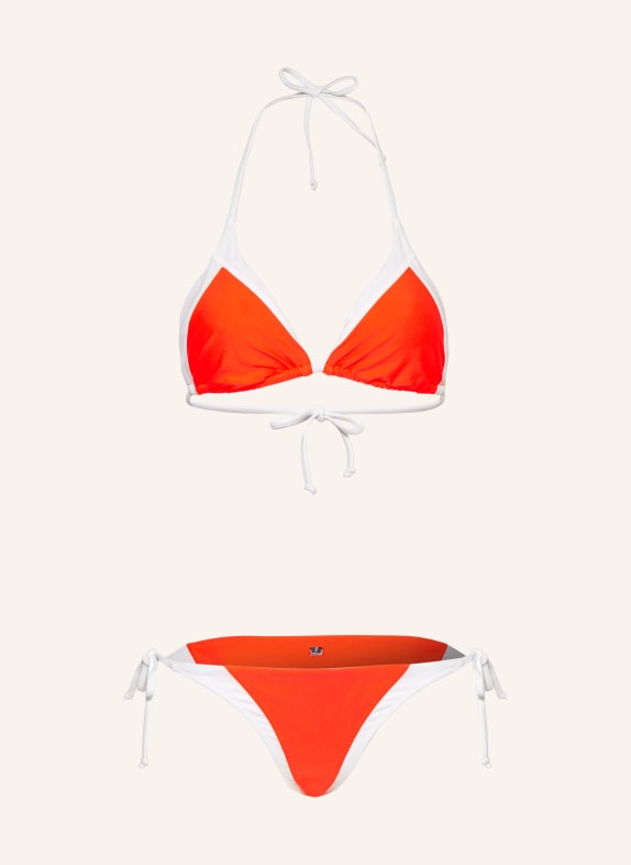 FIRE+ICE Triangle bikini BAILA reversible NEON ORANGE/ WHITE