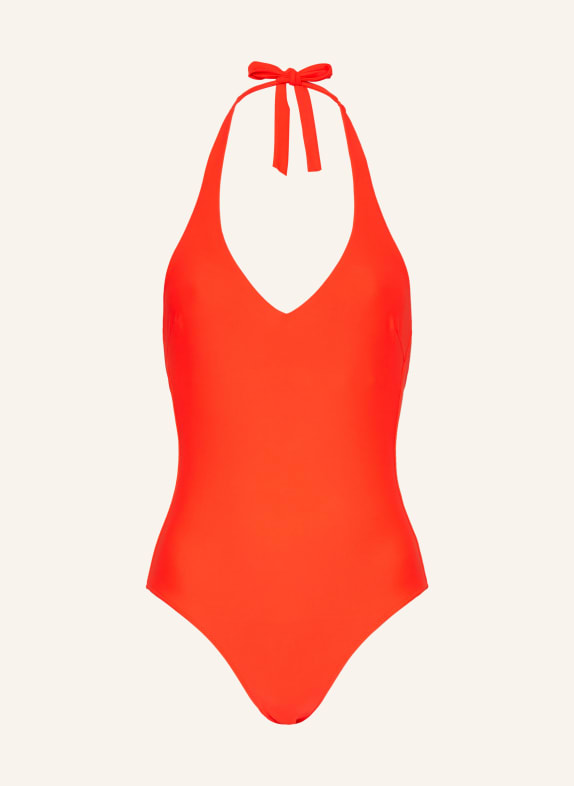 FIRE+ICE Halter neck swimsuit ZAHARA NEON ORANGE