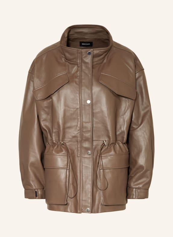 MEOTINE Leather jacket KAIA BROWN