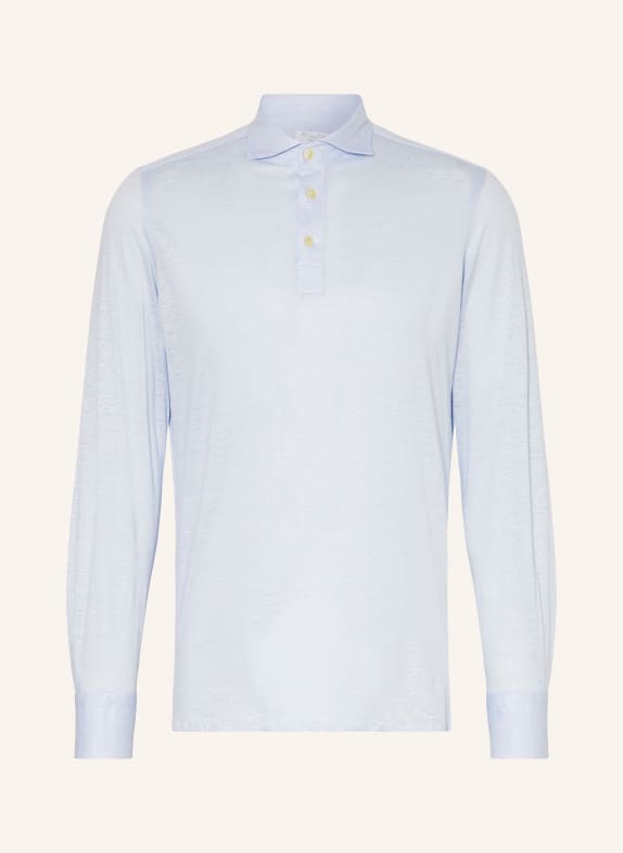 FINAMORE 1925 Linen shirt regular fit LIGHT BLUE