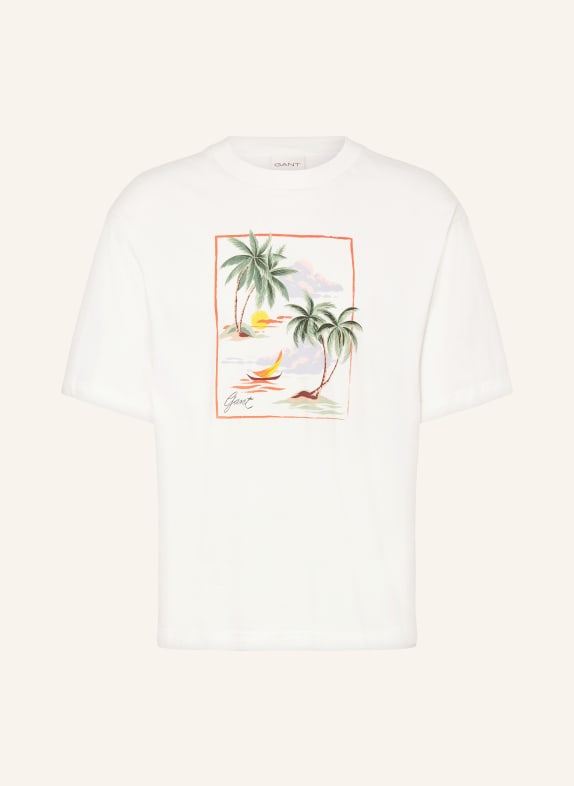 GANT T-shirt WHITE/ GREEN/ YELLOW