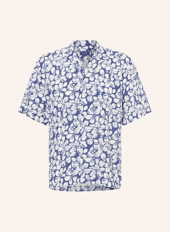 ETON Resort shirt regular fit made of linen DARK BLUE/ WHITE