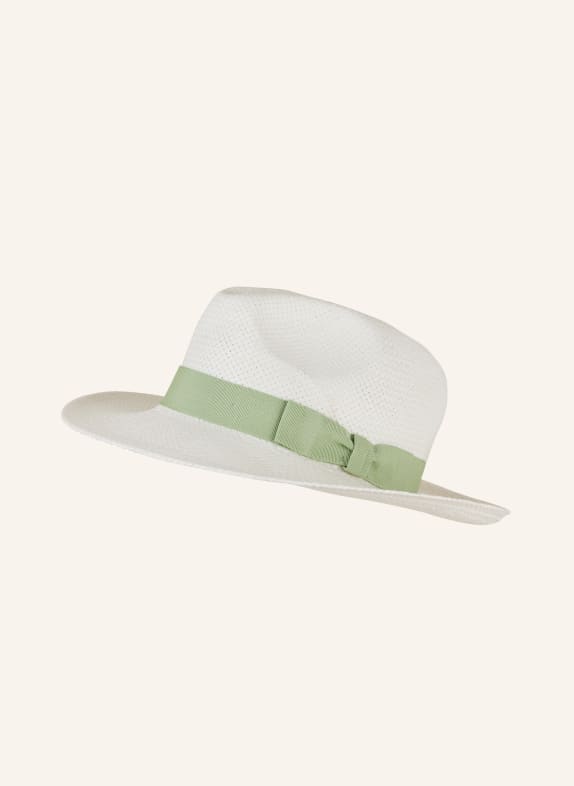 ETON Straw hat WHITE/ LIGHT GREEN