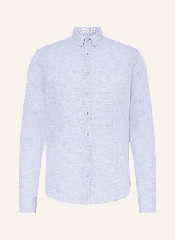 Q1 Manufaktur Shirt extra slim fit with linen BLUE