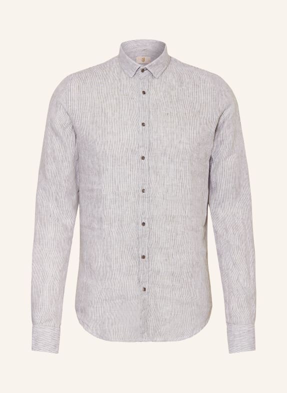 Q1 Manufaktur Linen shirt extra slim fit WHITE/ GREEN