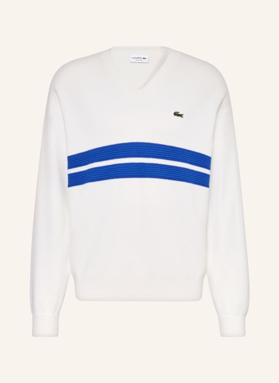 LACOSTE Pullover WEISS/ BLAU