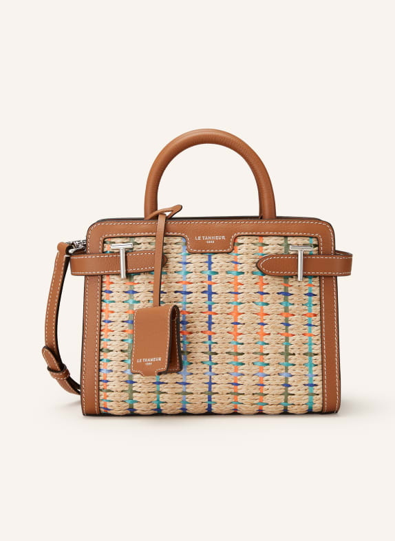 LE TANNEUR Handbag EMILIE SMALL LIGHT BROWN/ BROWN/ ORANGE