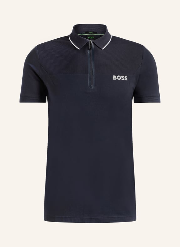 BOSS Performance polo shirt PHILIX DARK BLUE