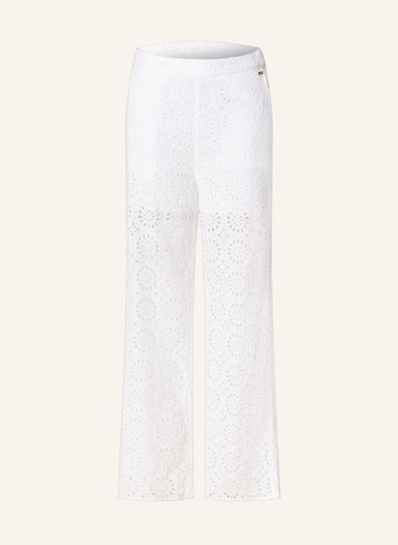 Pepe Jeans Trousers MAGGY in broderie anglaise WHITE
