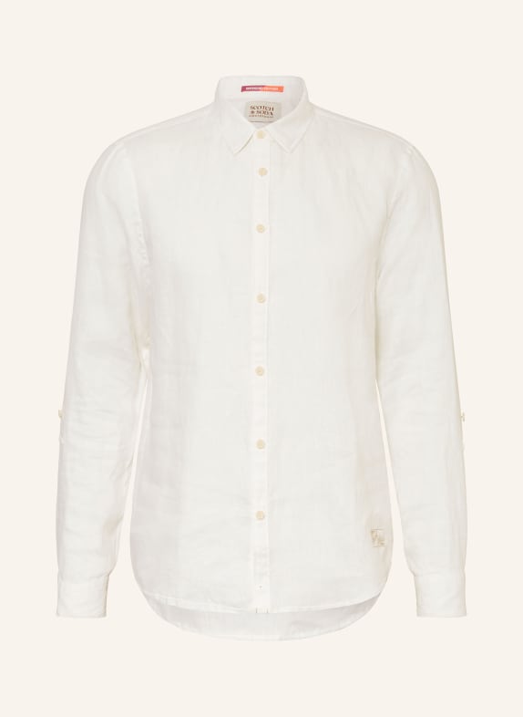 SCOTCH & SODA Linen shirt comfort fit WHITE