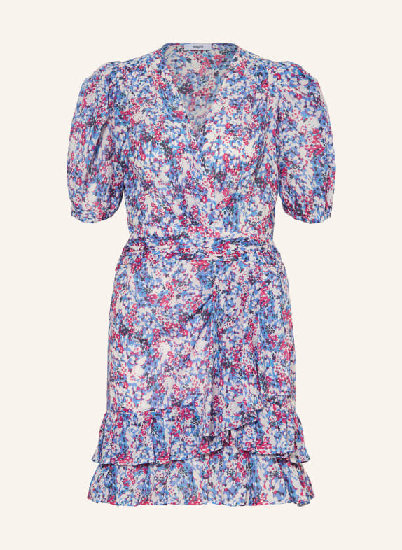 SUNCOO Dress CILIA in wrap look PURPLE/ FUCHSIA/ BLUE