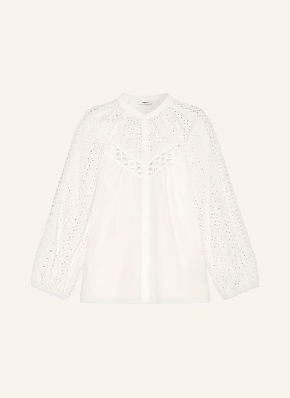 SUNCOO Blouse LIAM with broderie anglaise WHITE