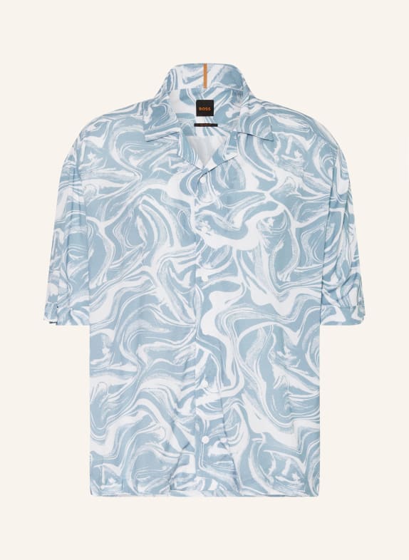 BOSS Resort shirt LAPIS relaxed fit BLUE GRAY/ WHITE