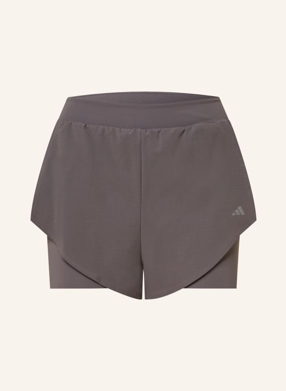adidas 2-in-1-Trainingsshorts DESIGNED FOR TRAINING HEAT.RDY HIIT TAUPE