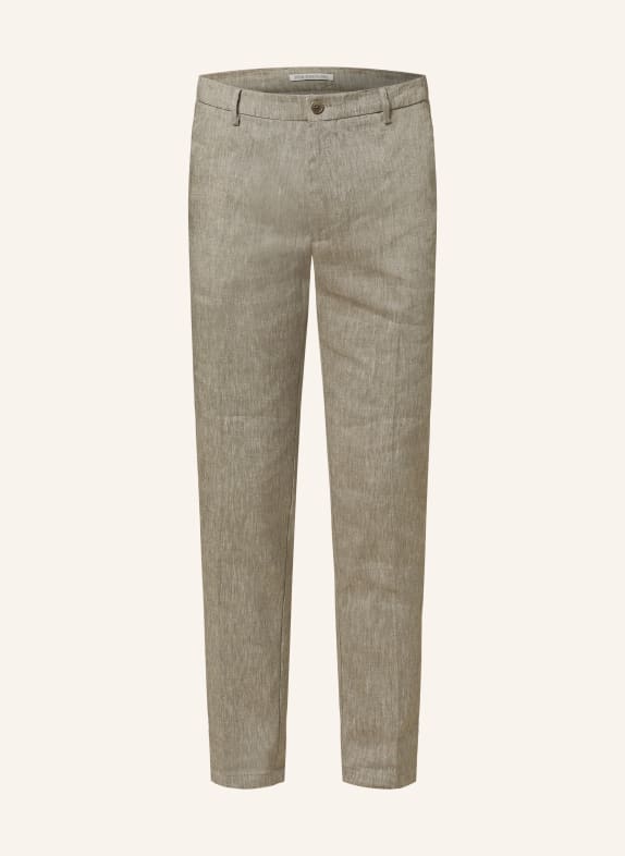 DRYKORN Suit trousers AJEND extra slim fit with linen 2109 grün