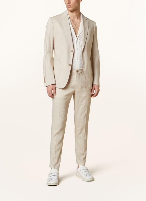 DRYKORN Pakjas CARLES Extra Slim Fit met linnen 1700 BRAUN